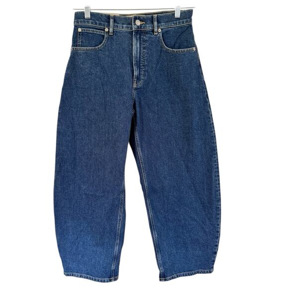 NWT Everlane The Way High Curve Jean Barrel Leg Ocean Blue Women’s Size 28 - Picture 3 of 9